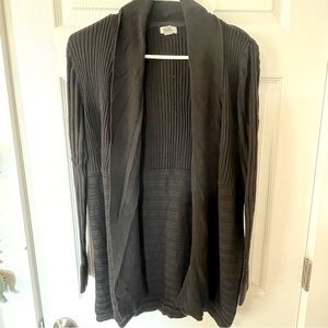 L.L.Bean Women's Sweater, Year-Round Open Cardigan, Black, Large